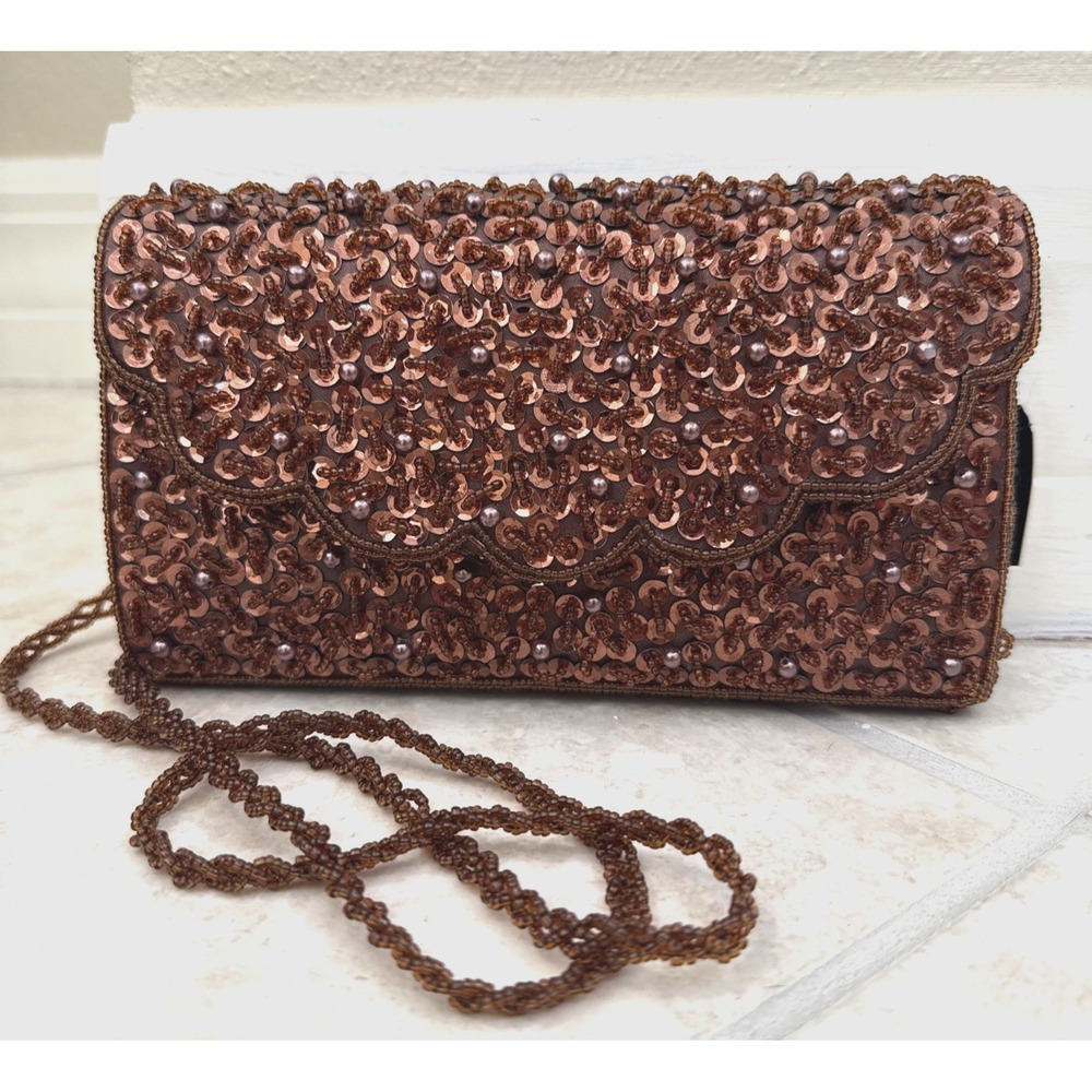 NWT VTG Bijoux Terner Purse Handbag Sequin Y2K Beaded Purse Bag Crossbody